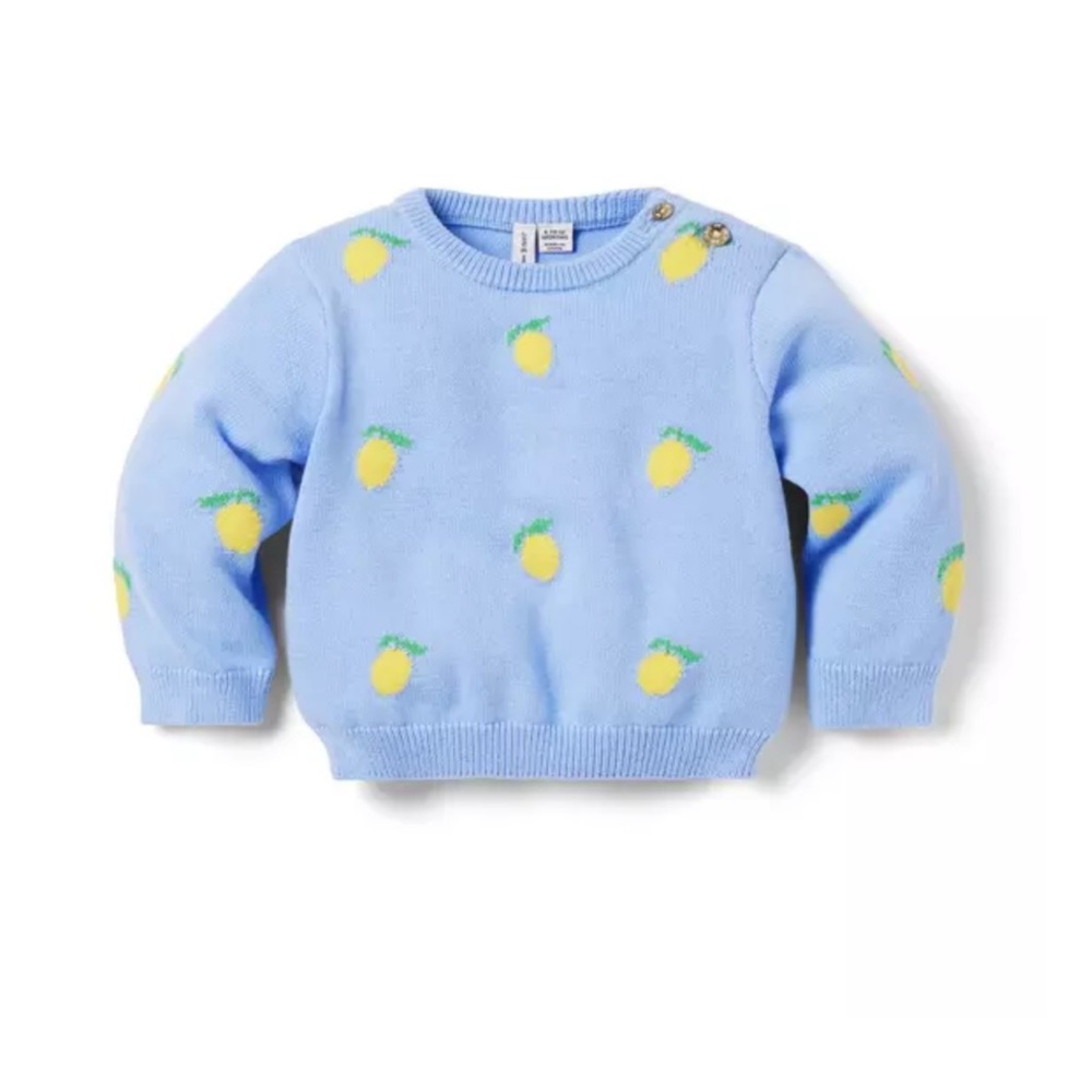Janie and Jack Blue and Yellow Knit Matching Set